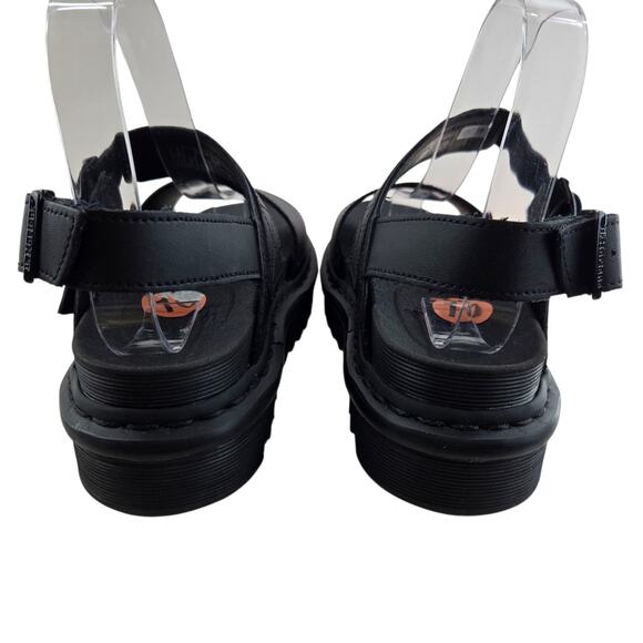 Dr Martens Voss Platform Sandals Womens 6 Black Leather Slingback Chunky Rock - Picture 6 of 11